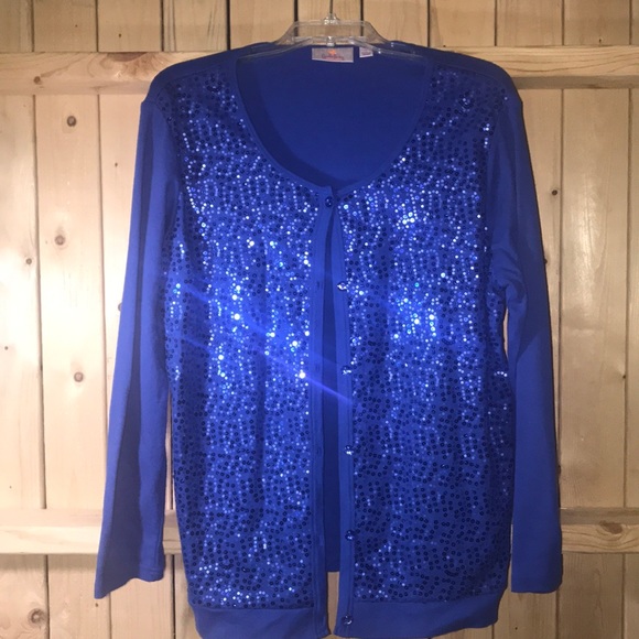 Quacker Factory Sweaters - Quaker Factory Sequin Cardigan L